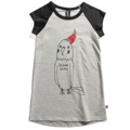 Minti S14 Summer Raglan Dress Painted Parrot Grey